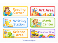 Classroom Signs (Reading Corner, Art Area, etc.)